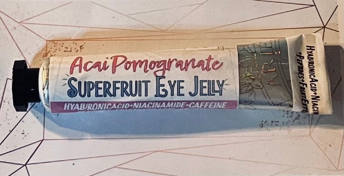 Acai-Pomegranate Peptide Eye Gel • Peptides, Fruit Extracts, HYA, B3 • Tightening Anti-Aging UnderEye Moisturizer | Natural Clean Skincare