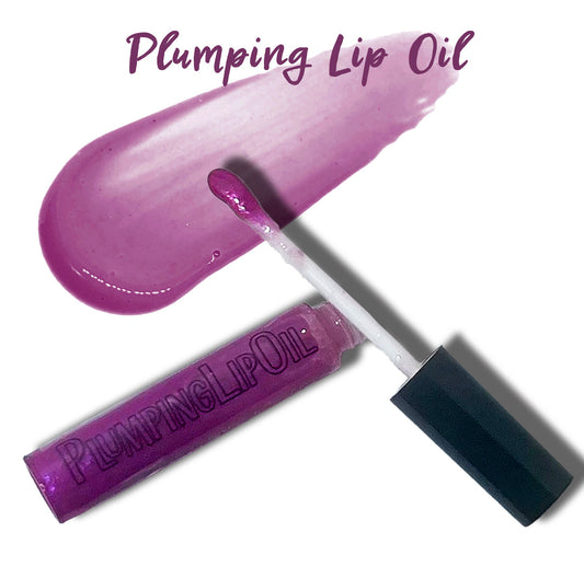 ACAI Premium Plumping Lip Oil • Vitamin C, HyA, CoQ10 | Sweet Berry All-Natural High-Gloss Lip Plump & Moisturizer | Organic Clean Makeup